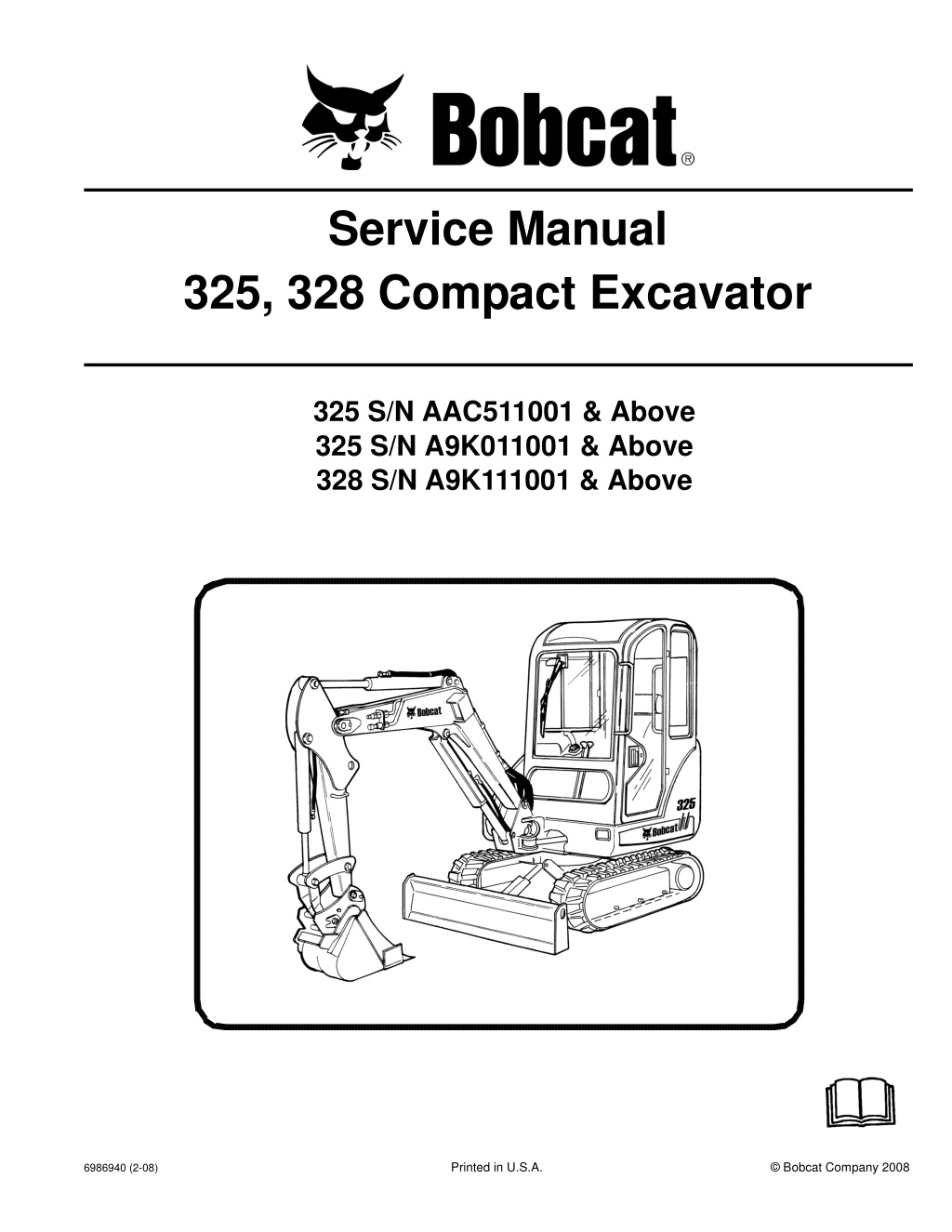 service manual 325 328 compact excavator l.w