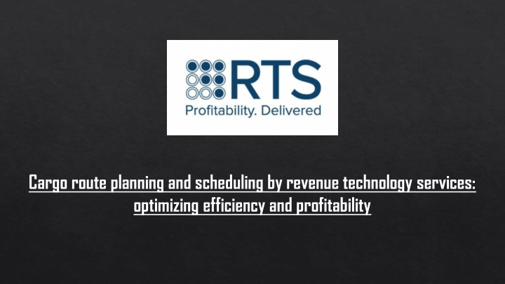 cargo route planning and scheduling by revenue n.w