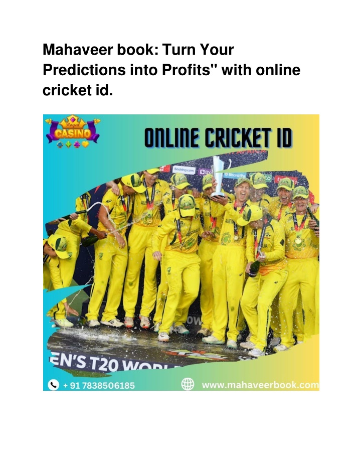 Mahaveerbook: Turn Your Predictions into Profits