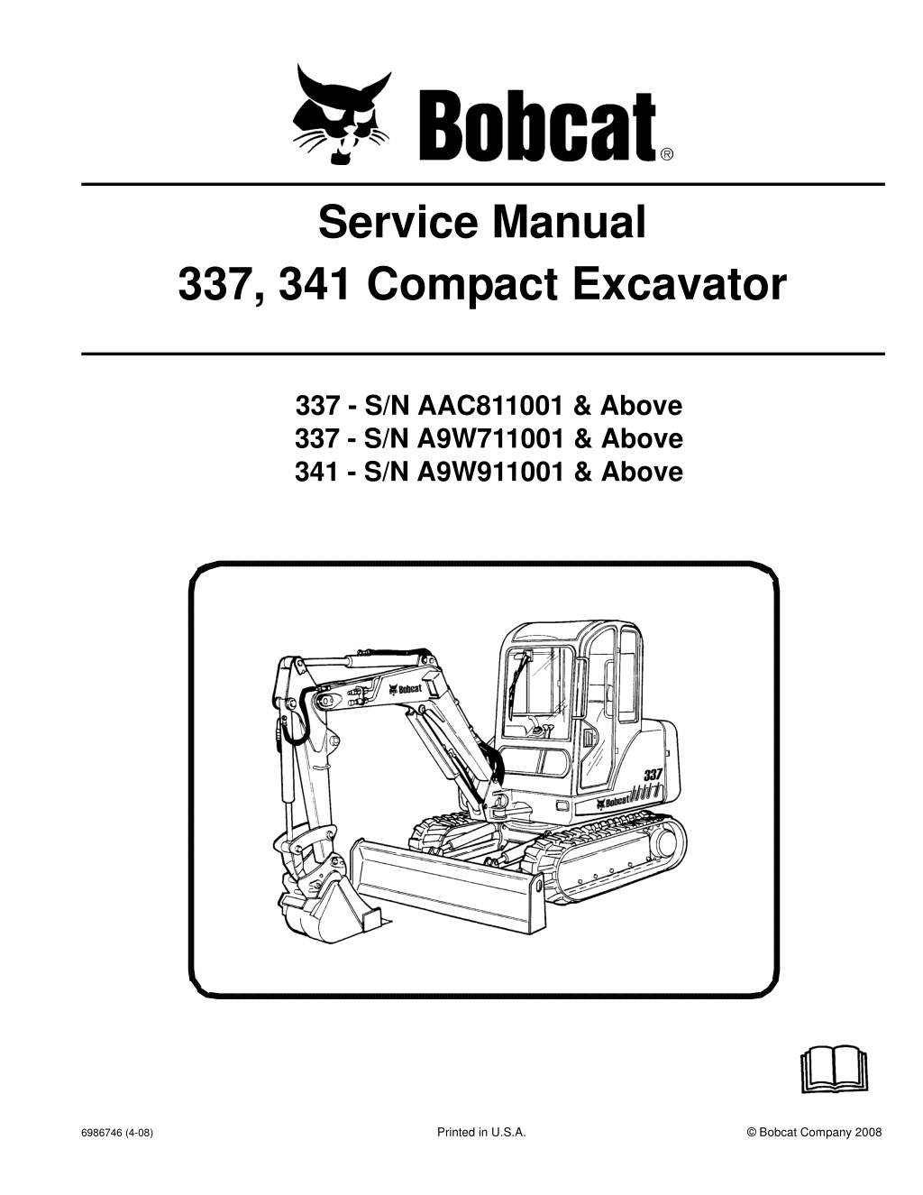 service manual 337 341 compact excavator l.w