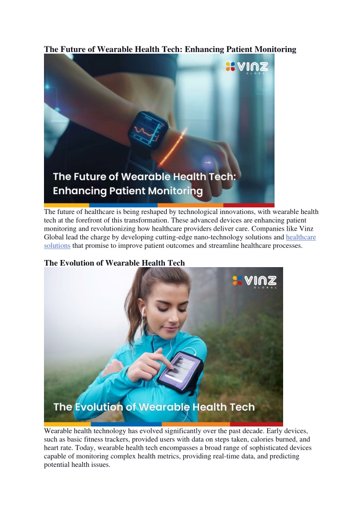 the future of wearable health tech enhancing n.w