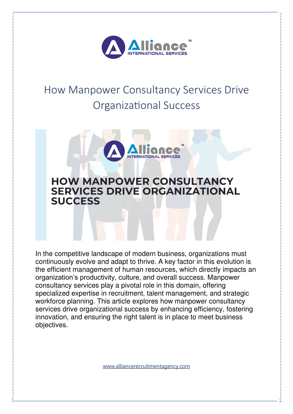 how manpower consultancy services drive l.w