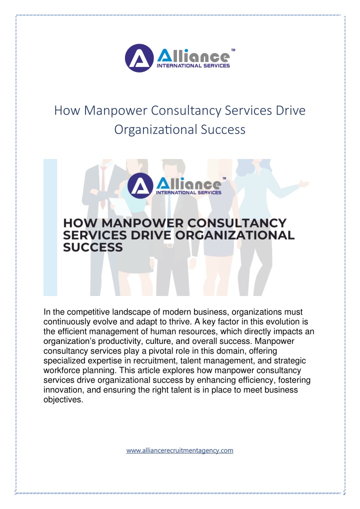 how manpower consultancy services drive n.w