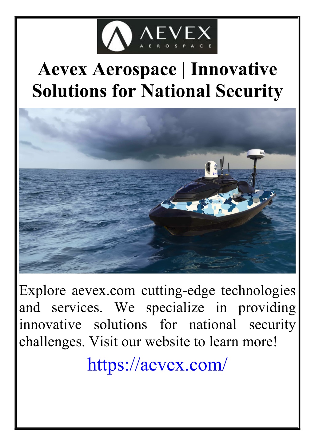 aevex aerospace innovative solutions for national l.w