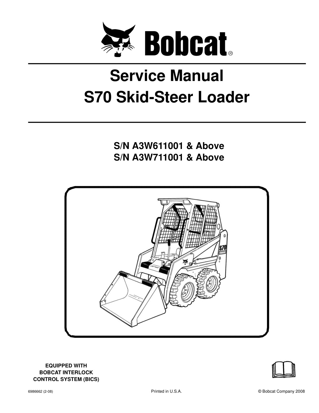 service manual s70 skid steer loader l.w