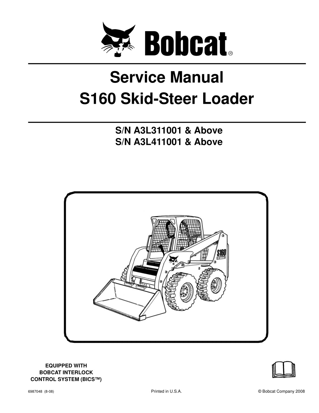 service manual s160 skid steer loader l.w