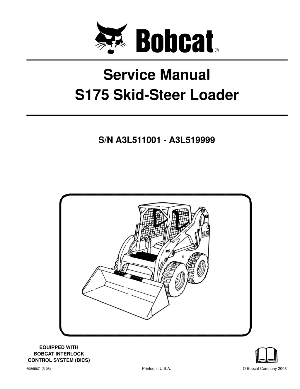 service manual s175 skid steer loader l.w