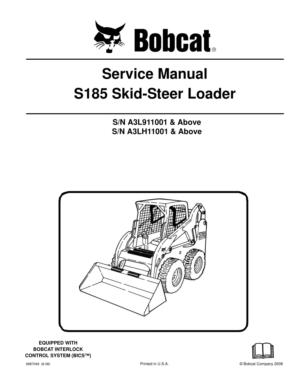 service manual s185 skid steer loader l.w