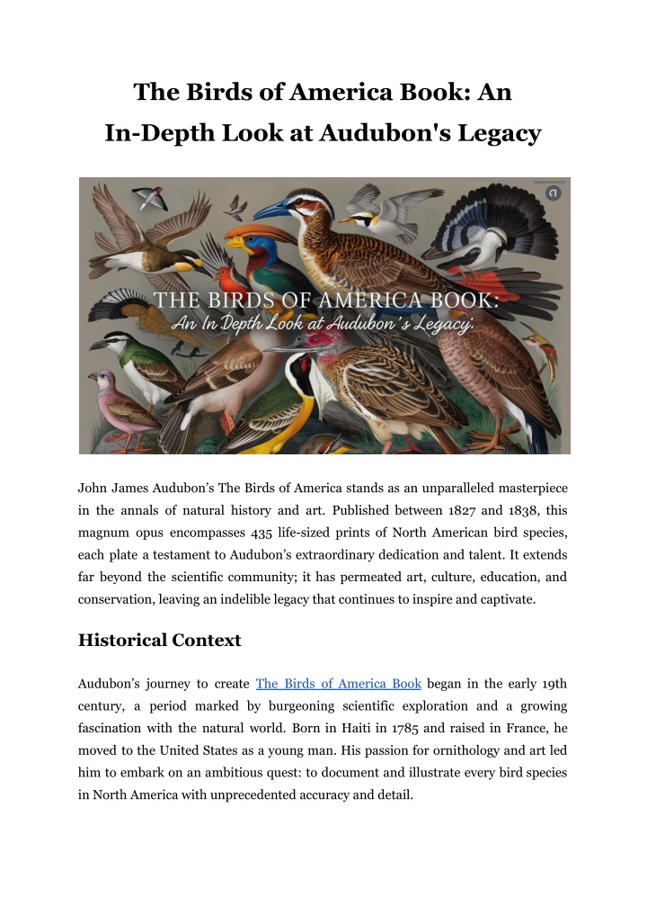 the birds of america book an n.w