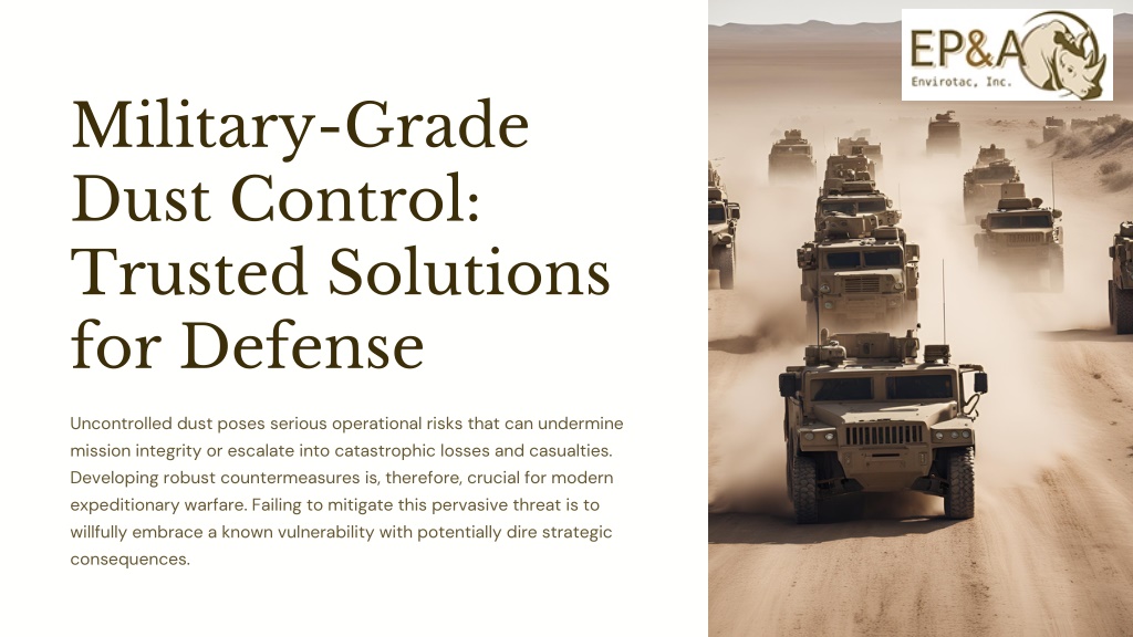 military grade dust control trusted solutions l.w