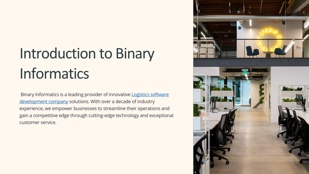 introduction to binary informatics l.w