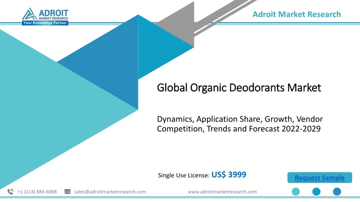 Organic Deodorants Market Size & Share Report 2022-2029