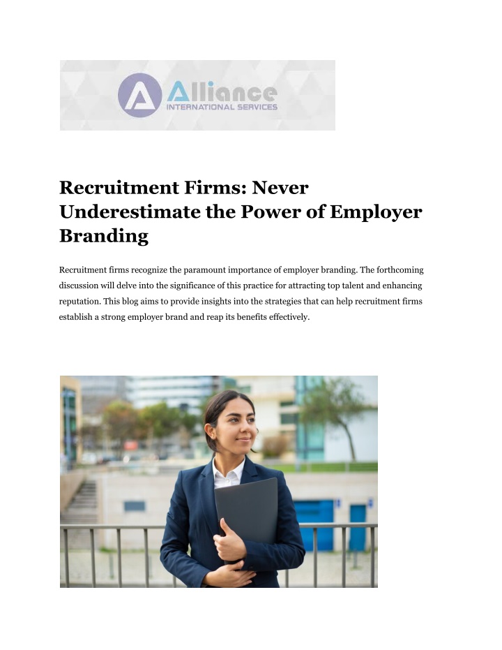 recruitment firms never underestimate the power n.w