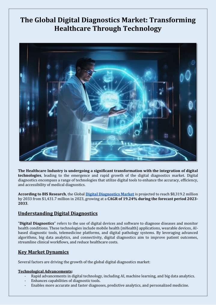 the global digital diagnostics market n.w