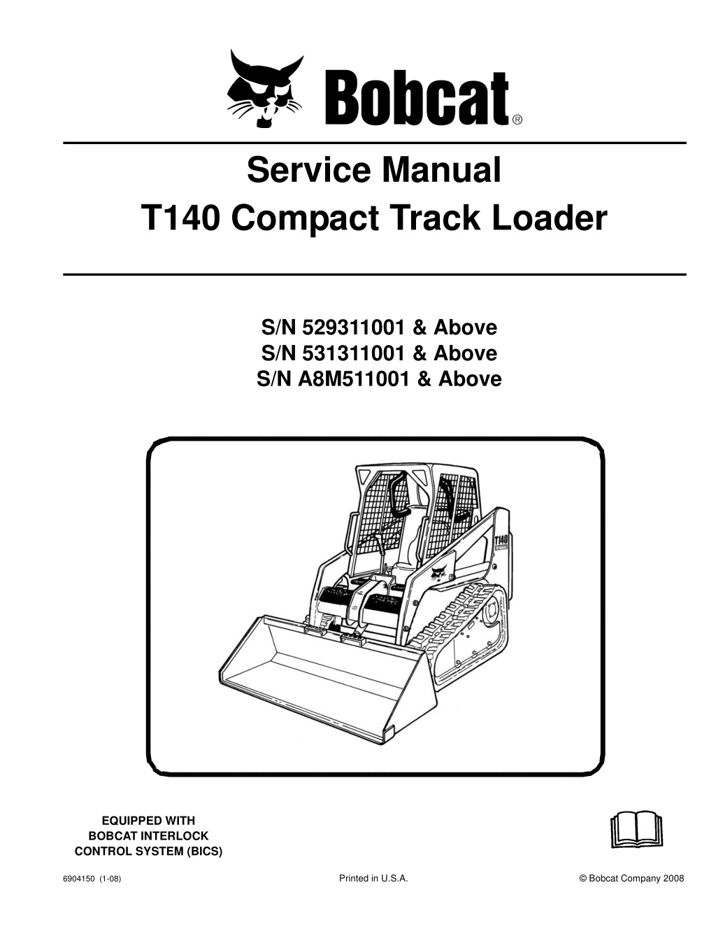 service manual t140 compact track loader l.w