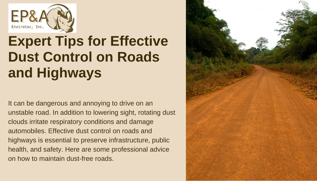 expert tips for effective dust control on roads l.w