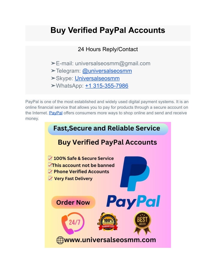 buy verified paypal accounts n.w