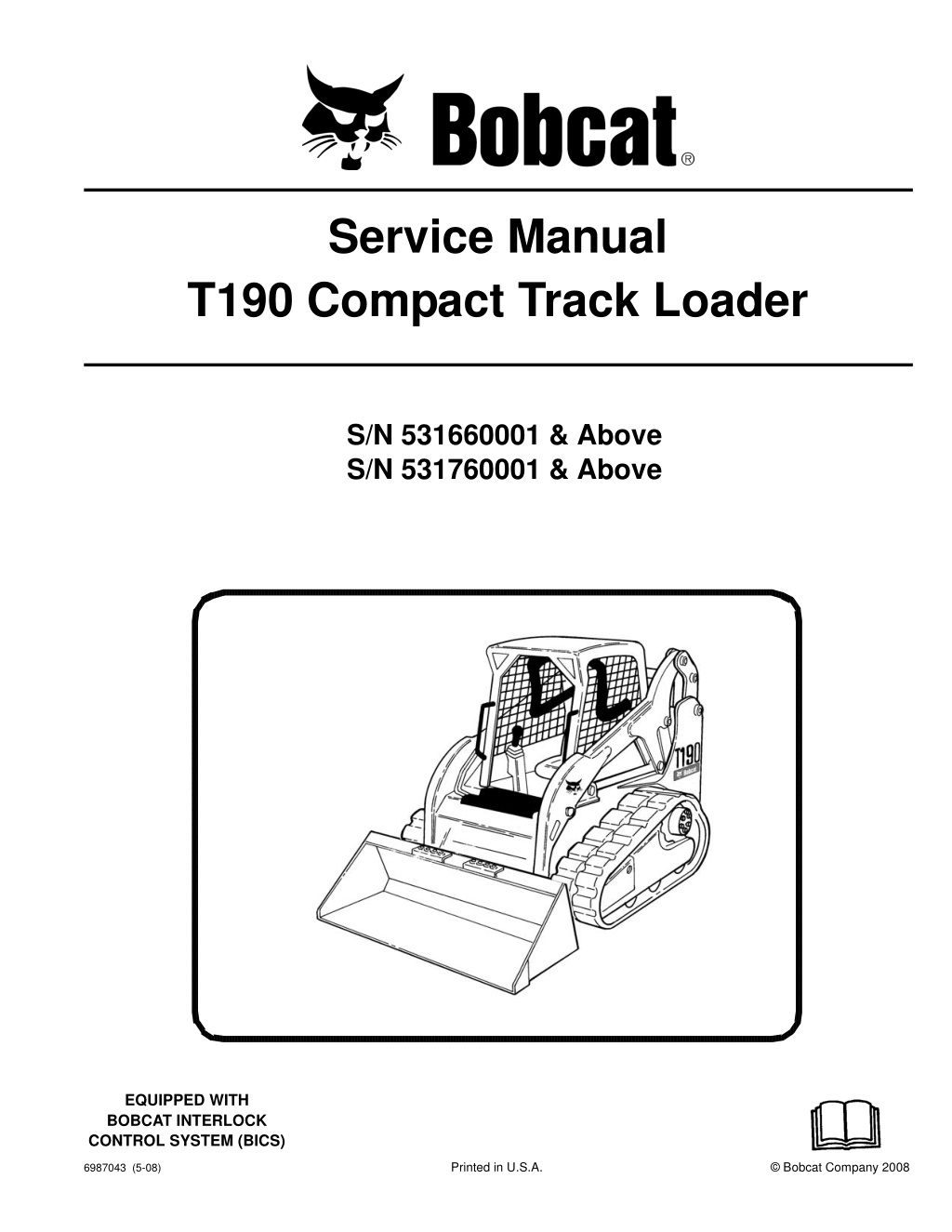 service manual t190 compact track loader l.w