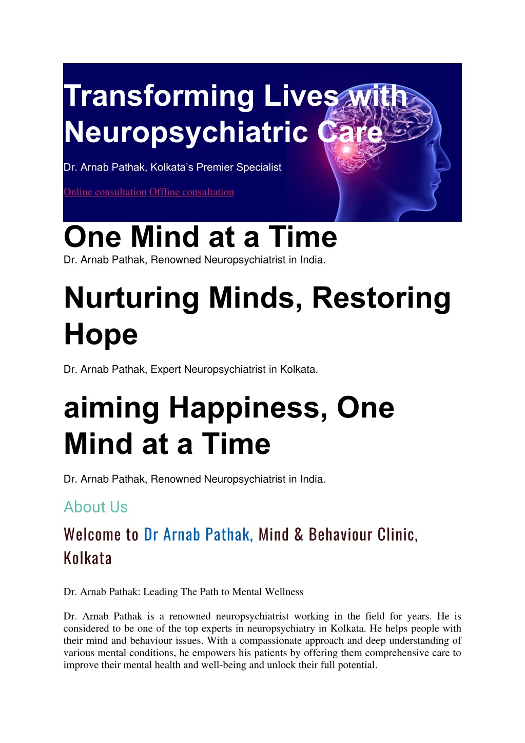 transforming lives with neuropsychiatric care l.w