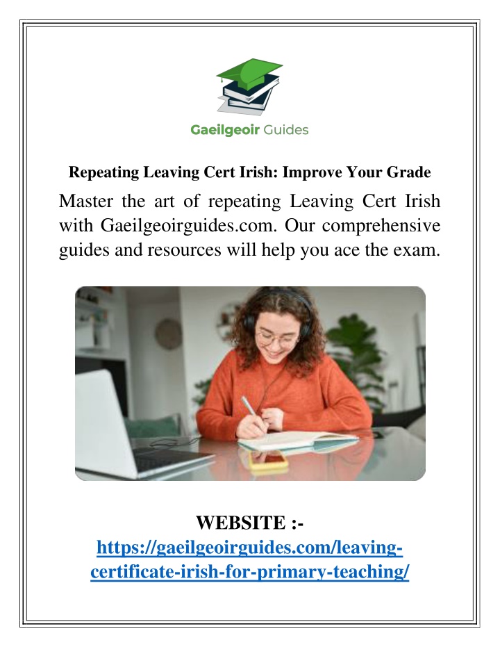 repeating leaving cert irish improve your grade n.w