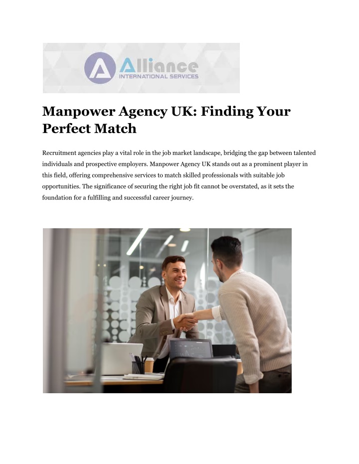manpower agency uk finding your perfect match n.w