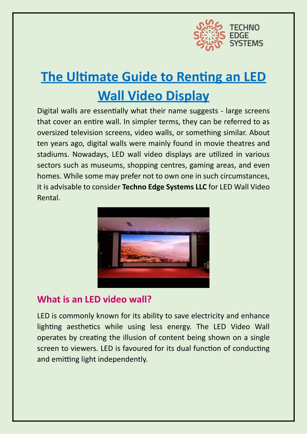 the ultimate guide to renting an led wall video l.w
