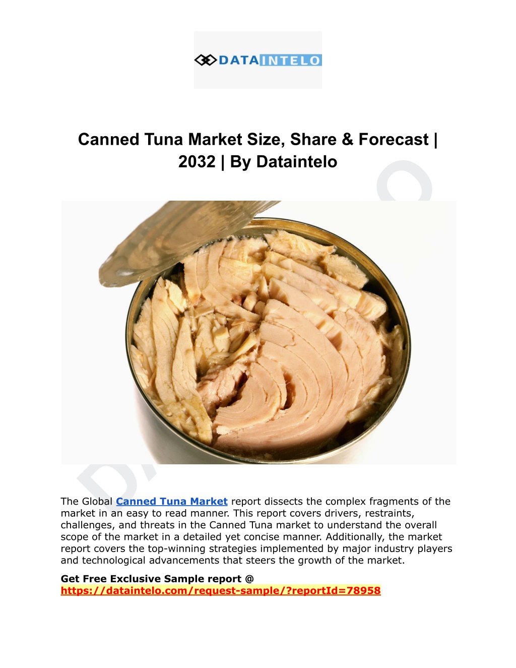 canned tuna market size share forecast 2032 l.w