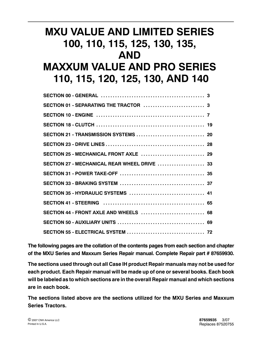 mxu value and limited series l.w