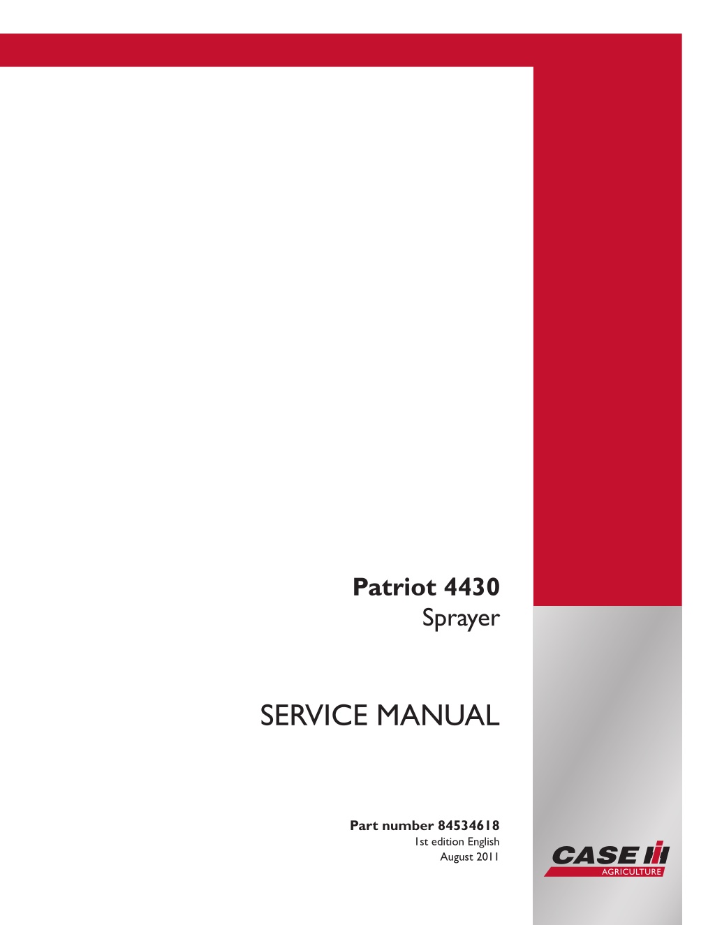 patriot 4430 sprayer l.w