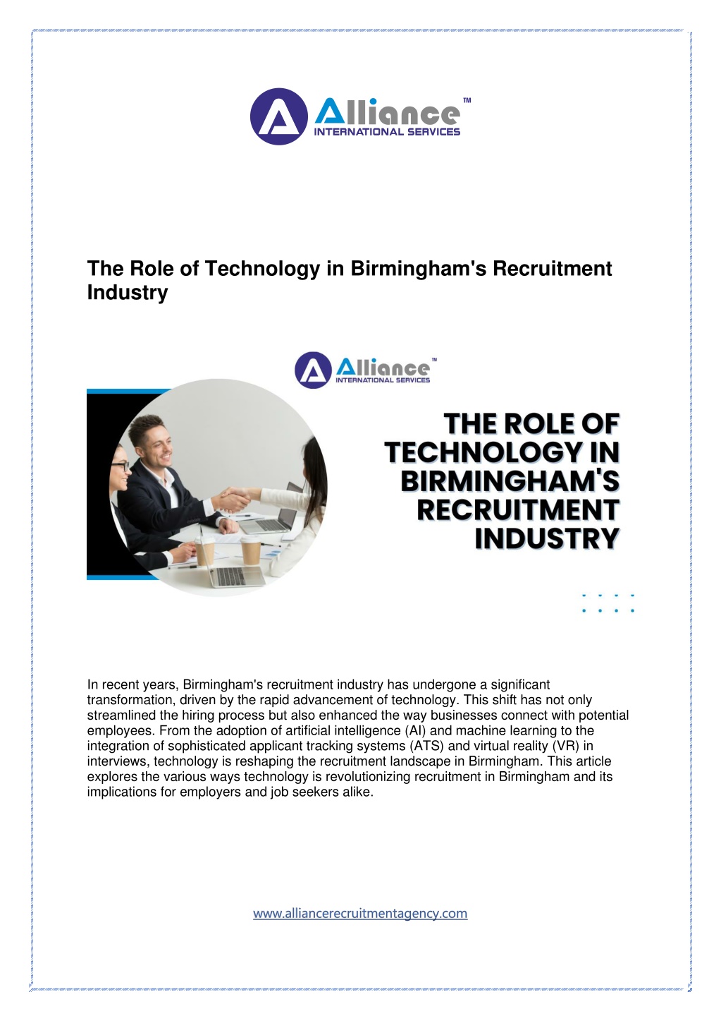 the role of technology in birmingham l.w