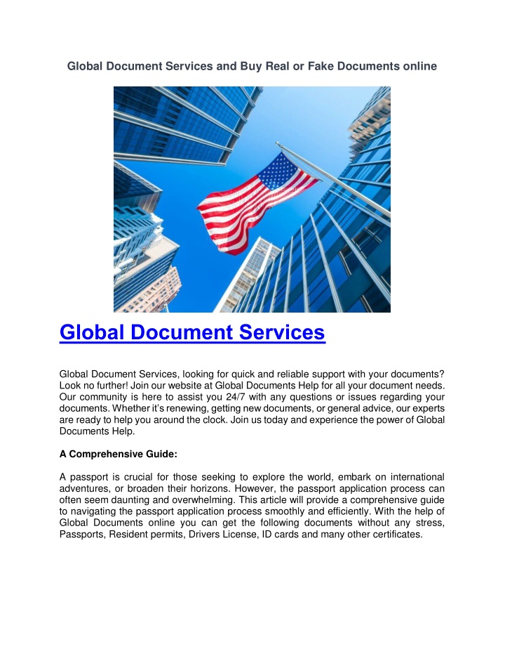 global document services and buy real or fake n.w