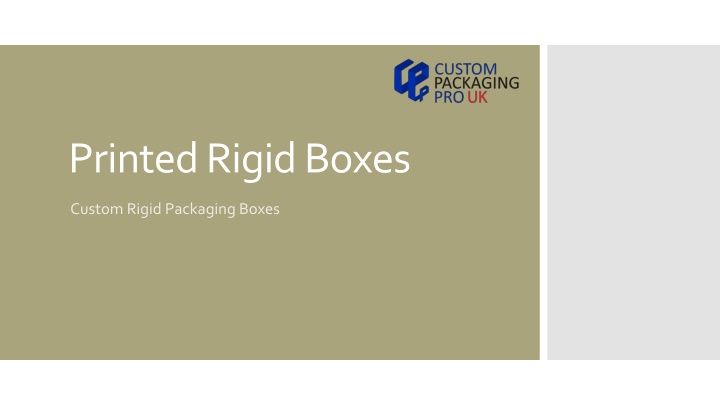 Printed Rigid Boxes