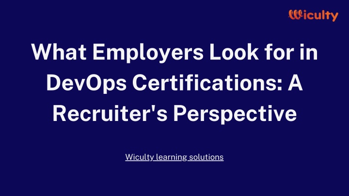 what employers look for in devops certifications n.w