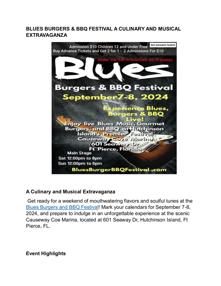 blues burgers bbq festival a culinary and musical n.w
