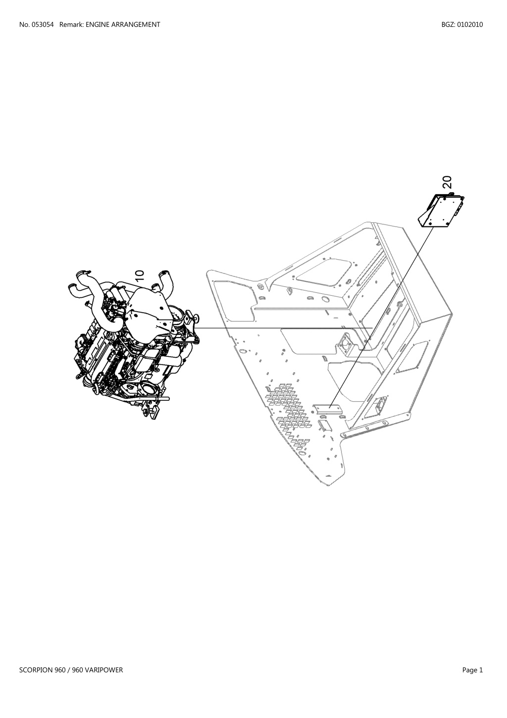 no 053054 remark engine arrangement l.w