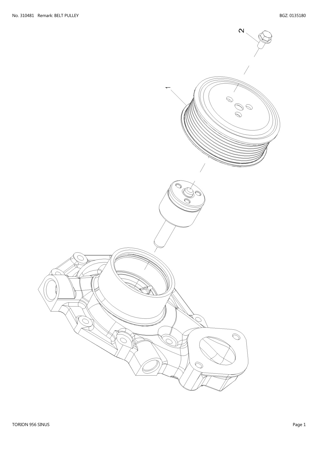 no 310481 remark belt pulley l.w