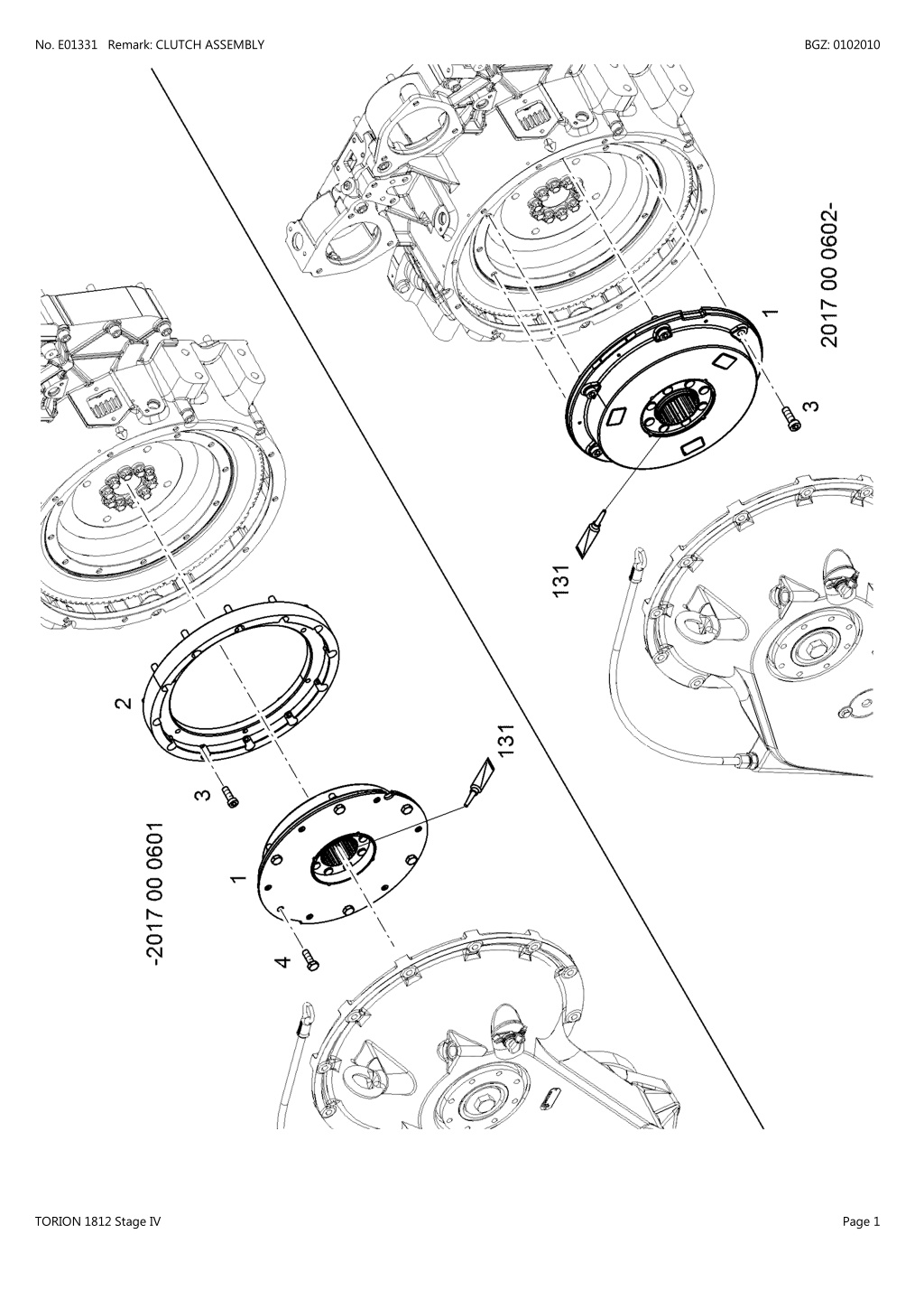 no e01331 remark clutch assembly l.w