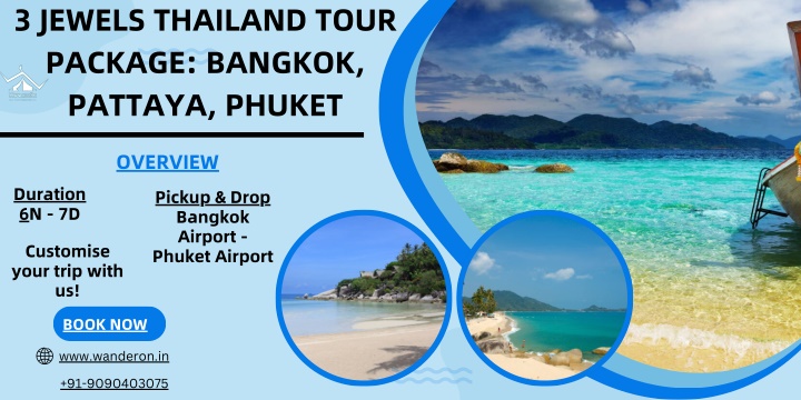 3 jewels thailand tour package bangkok pattaya n.w