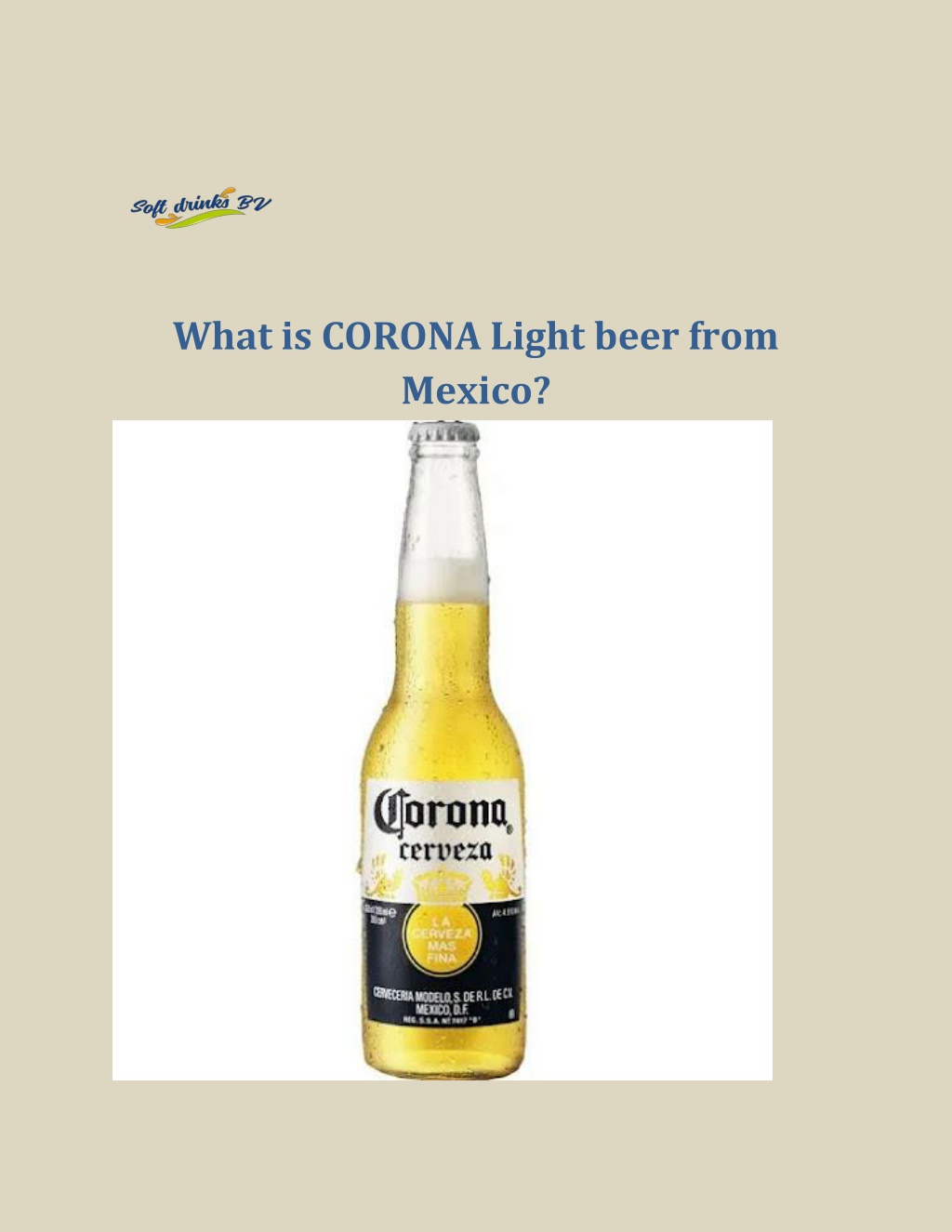 what is corona light beer from mexico l.w