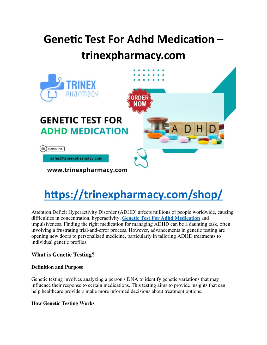 genetic test for adhd medication trinexpharmacy l.w