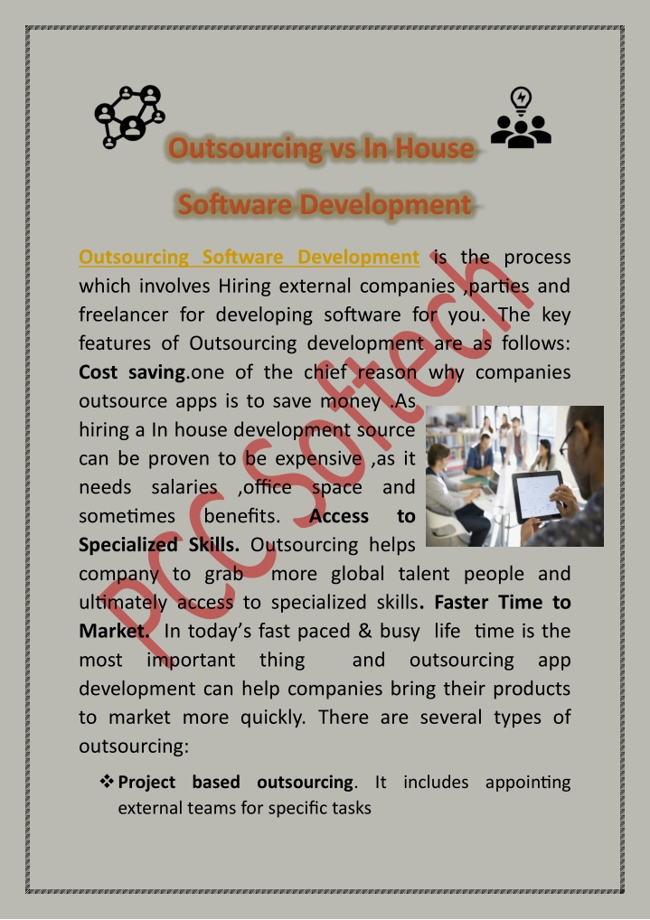 outsourcing software development is the process n.w