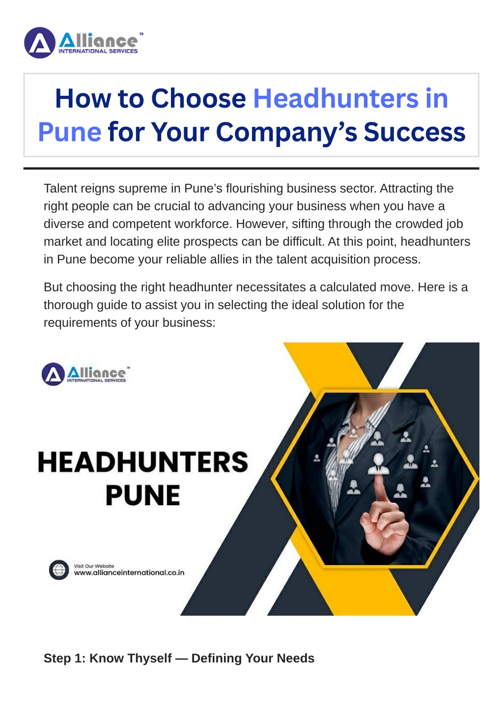 how to choose headhunters in pune for your l.w