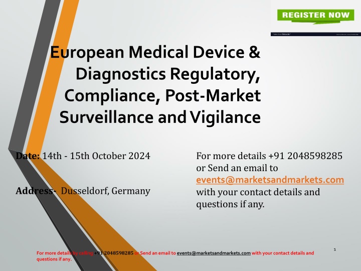 Medical Device & Diagnostics Regulatory, Compliance, Post-Market Surveillance