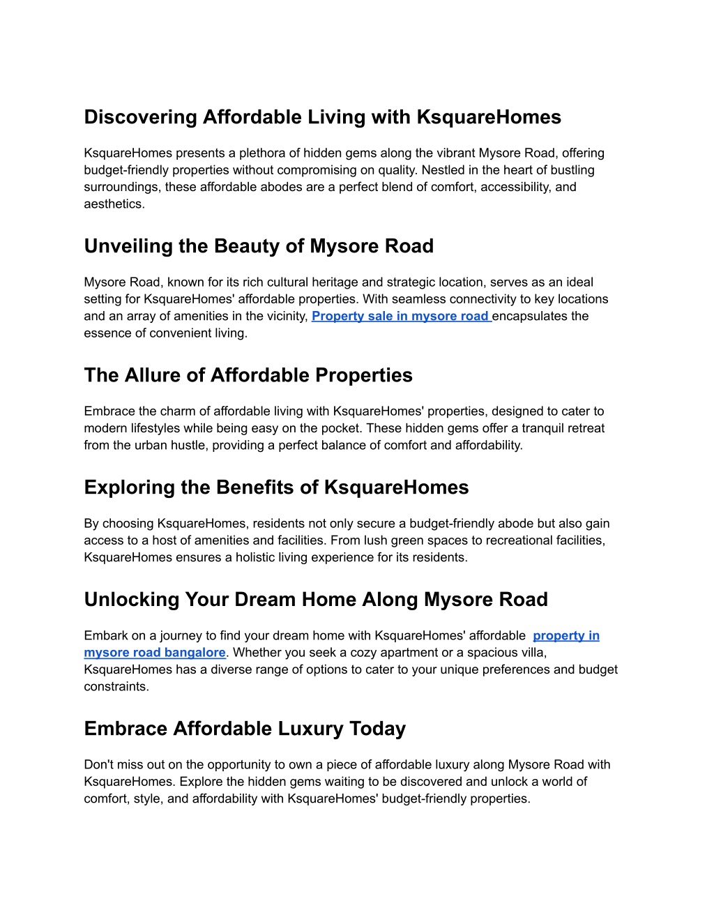 discovering affordable living with ksquarehomes l.w