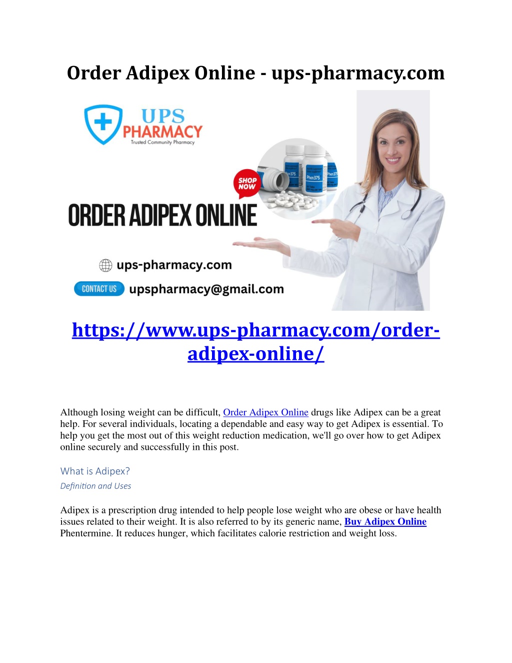 order adipex online ups pharmacy com l.w