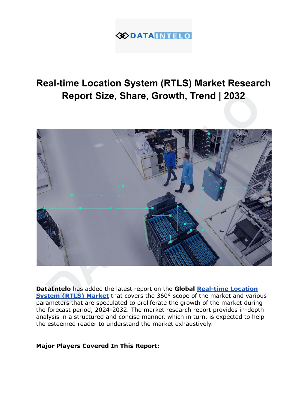 real time location system rtls market research l.w