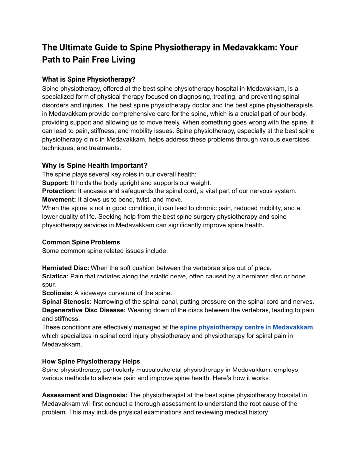 the ultimate guide to spine physiotherapy n.w