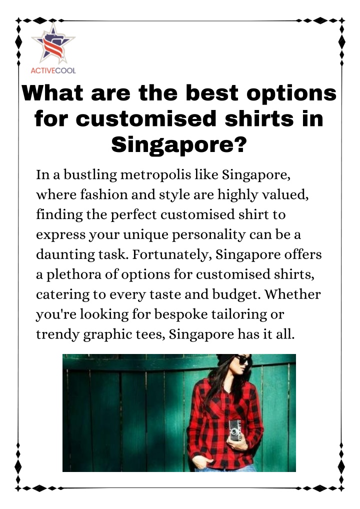 what are the best options for customised shirts n.w