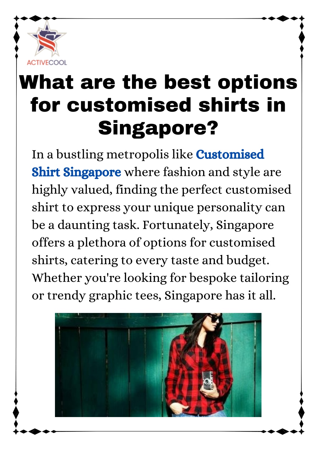 what are the best options for customised shirts l.w