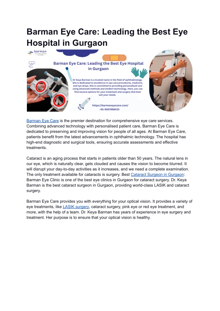 barman eye care leading the best eye hospital n.w